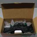 Twinkle Star C9 Christmas Lights, 24.5 FT 50 LED Faceted Strawberry String Lights Indoor Outdoor Decor, 120V UL Certified Connectable Xmas Tree Light Strand for Patio Holiday Party Home, Warm White