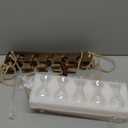 XXXFLOWER Wall Hanging Propagation Station with Wooden Stand 5 Bulb Vase 3 Tiers Planters Wall Terrarium for Home Office Plant Hanger Flower Vases Wall Decor(Brown)