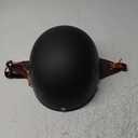 VCAN Cruiser Half Face Motorcycle Helmet with Drop-Down Sun Visor, Removable Peak and Quick Release Buckle (Large, Flat Black Star Trail)