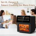Ludatido 12QT Air Fryer Oven, 8-in-1 Toaster Oven Combo, Family Size, Black