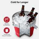 BUZIO 7.4 Qt/7 L Double Wall Insulated Ice Bucket with Lid Scoop & Tongs