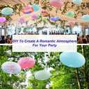 White Oblate Paper Lantern, 16.54in(420mm) Hanging Paper Lanterns Lamp, Chinese Paper Pendant Lamp shade, for Party Decoration, Home Decor Ceiling Lampshade(2 PCS)