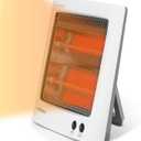 Radiant Space Heater, Portable Electric Heater, Infrared Heaters for Indoor Use, Halogen Heater for Garage Office, Foldable Holder, Overheat and Tip-over Protection, ETL Listed