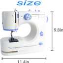 Sewing Machine with 12 Built-in, Stitches & 2 Speed(High-Low Speeds) Sewing Machine for Beginners with Accessory Kit,with Foot PedalLEDLight
