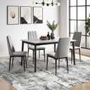 DMOYEST Living Room Area Rugs - 8x10 Abstract Large Soft Indoor Washable Rug Neutral Modern Low Pile Carpet for Bedroom Dining Room Farmhouse Home Office - Grey