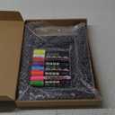 Rustic Whitewash Double Sided Chalkboard with 8Pcs Liquid Chalk Markers, 7.5"*8.6" Tabletop Stand, Small Countertop Chalkboard Easel for Menu, Kitchen, Restaurants, Bar, Wedding and Home Decor (Black)