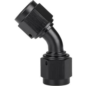 6AN Female to 6AN Female Flare 45 Degree Swivel Coupler Fitting Union Adapter Aluminum Black