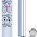 Replacement Remote Control for Dyson HP02 HP03 Hot + Cool Pure Air Purifier Heater Fan Silverwith Battery