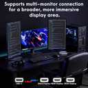 USB C to 3 HDMI Adapter with PD 100W, 4K@60Hz HDMI Splitter Extended Display 1 in 3 Out for Multi-Monitors, Compatible with Laptop,PC,USB-C Graphics Card - MACOS Not Support MST
