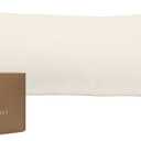 BIOWEAVES 100% Organic Cotton Body Pillow Cover for Body Pillowcases 300 Thread Count Soft Sateen Weave GOTS Certified with Zipped Closure - 21" x 54", Natural