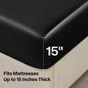 BEDELITE King Size Sheets Set, Luxury Soft Black Satin Sheets for Hair and Skin, Similar to Silk Bed Sheets Set 4 Pieces with 1 Deep Pocket Fitted Sheet, 1 Flat Sheet, and 2 Pillowcases