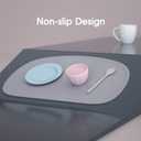 Cuddle Campus Silicone Placemat with Raised Edges for Kids,Toddlers,Babies, Non-Slip Table Setting Placemat for Dining,Come with String for Storage