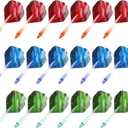 The Lord of the Tools Dart Flights and Shafts Set Standard 2BA Thread Plastic Dart Pole Rod Dart Wing Tail Throwing Fitting Dart Accessories Red & Blue & Green