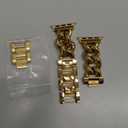 Compatible With Apple Watch Band 38mm 40mm 41mm 42mm 44mm 45mm 49mm, Gold Cowboy Chain Stainless Steel Metal Wristband Women Men Replacement for iWatch SE Series Ultra/9/8/7/6/5/4/3/2/1