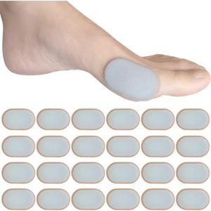 Chiroplax Foam & Fabric Bunion Cushions Protector Pads Patch Cover Bandage Hallux Valgus Tailor's Bunionette Relief Blister Chafing Rubbing Waterproof (24 Count)