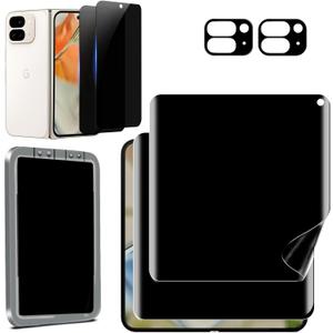 Ferilinso 2 Pack Privacy Screen Protector for Google Pixel 9 Pro Fold [Phone Case Friendly], Inside Anti-Spy Film with 2 Pack Front Tempered Glass + Camera Lens Protector Accessories