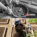 Rotary Soil Sifter for Gardening, Heavy Duty Metal Garden Sifter with Easy Crank Handle, 21 Inch Compost Sieve for Dirt, Rock 0.5/0.6/0.7 Inch Mesh