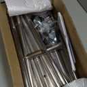 Double Rods Clothing Rack for Hanging Clothes, 100% Stainless Steel Clothes Rack, Portable Sturdy Clothes Rack with Wheels, Easy Installation Rolling Coat Rack, Freestanding for Home Conmercial Store