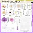 Yinder 36 Pcs DIY Graduation Leis Set Class of 2026 Flower Graduation Stole with Tassel Acrylic Card Letter Sticker Congrats Grad Necklace for Craft High School College Gift Ceremony Party(Purple)