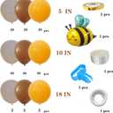 Bee Balloons Garland Arch Kit 3 Colors 163Pcs (Lemon/Brown/Khaki) - Quick-Assembly Design for Baby Shower, Birthday, Gender Reveal Parties | Honeycomb Theme Decorations, 5 inches, 10 inches, 18 inches
