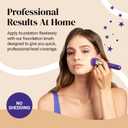 Keshima Large Flat Top Kabuki Foundation Brush - Neon Purple Premium Makeup Brush for Liquid, Cream, and Powder - Buffing, Blending, and Face - 1.6" Top Diameter