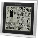 La Crosse Technology 308-1451 Atomic Forecast Station with Fisherman Icon, In/Out Temperature, Humidity, Barometer, Sunrise/Sunset, Dual Alarms