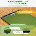 Integrated 5x4ft 6x4ft & 6x5ft 26mm-31mm Golf Mat with Ball Tray, Thickening Golf Mats Practice Outdoor & Indoor Artificial Turf Matt with 3 Tees, 5 x 4 ft, 1.02 in