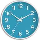 Roymnie Wall Clock 12 Inch Silent Wall Clocks Battery Operated-Modern Non Ticking Analog Clock Decorative for Kitchen Bedroom Office (Blue)