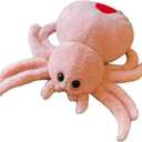 JOSON 10 Inch Halloween Cartoon Spider Plush Toy, Cute Spider Plush Toy, Boys Girls Bedroom Party Decoration (Pink)