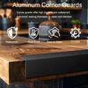 4Pcs 36" Metal Corner Protectors, Aluminum Self-Adhesive Corner Guards, for Edge Protection & Decoration on Walls, Furniture, Cabinets, Kitchen Islands (Black, 36"x0.7"x0.7")