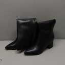 Knee High Boots for Women Chunky Heel Pointed Toe Boots Side Zipper Long Boots (8.5, Black)