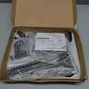 Drdefi 10X Square Magnifying Glass with Light and Stand, Real Glass LED Lighted Magnifier, 5 Color Modes Stepless Dimmable, Hands-Free Mag Desk Lamp with Clamp for Reading Craft Hobby Close Work Black