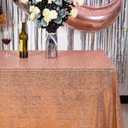 JYFLZQ Rose Gold Sequin Tablecloth - 50" x 80" Rectangular Sparkly Glitter Table Cover Overlay, Perfect for Wedding, Birthday Party, Baby & Bridal Shower