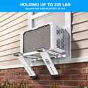 Universal Window Air Conditioner Support Bracket, No Drilling Heavy-Duty AC Window Bracket Supports Up to 200lbs for 5,000-24,000 BTU AC Units, Fits Single or Double Hung Windows