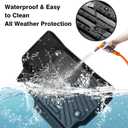 Powerty Floor Mats for 2021-2025 2026 Jeep Grand Cherokee L 6 Seats Accessories All Weather Floor Liner 3D TPE 3rd Row Floor Mat Heavy-Duty Floor Liners