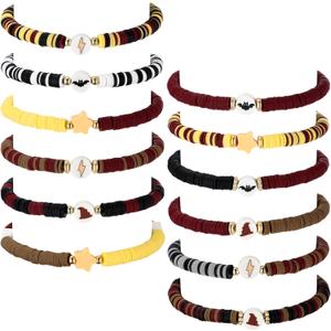 Landical 12 Pcs Wizard Birthday Party Supplies Favors Friendship Bracelet Set Adjustable Stretch Beaded Bracelets