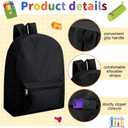 Amylove 12 Pack Backpack in Bulk 17 inch Lightweight Outdoor Travel Bag Classic Bookbags Bulk for Elementary Middle High(Black,Classic)
