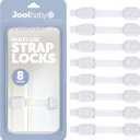 Child Safety Strap Locks (8 Pack) Baby Proof Cabinets, Drawers, Fridge, Toilet & Trash Cans  3M Adhesive Childproof Locks  Jool Baby