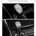 1797 Gear Shift Lever Cap Compatible with Honda Bling Accessories Accord 2018-2022 10th 1.5T EX EX-L LX V6 FWD Decals Stickers Covers Interior Decoration Crystal Stylish Sparkly Cute Silver
