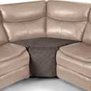 Timeles Waterproof Velvet Recliner Seat Cover for Corner Section Without Backrest Thick Soft Washable (Chocolate, Corner Piece Cover)