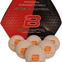 Professional Foosball Balls: Tournament Quality - Just Like The Pros Use, Official Regulation Size - Set of 6 Urethane Foosballs (White Ball/Orange Logo)