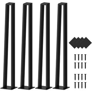 Orgerphy 28 inch Black Bench Legs Set of 4| Triangle-Shape Heavy Duty Table Legs Furniture Legs| Black Metal for Sofa Couch Dresser| Metal Legs for Coffee Table (28 Inch)