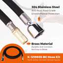 K-1219935-BC Hose Kit for Kohler Pull-Down Kitchen Faucet, 67-Inch Bright Chrome Finish Kohler Pull-Out Kitchen Faucet Hose Replacemnet Part K-1304674-BC