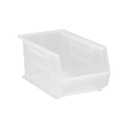 QUANTUM STORAGE SYSTEMS K-QUS240CL-3 8-Pack Stack and Hang Plastic Bin Storage Containers, 10*5*3.5, Clear