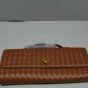 Joryin Woven Purse for Women Evening Clutch Woven Leather & Suede Handbags Crossbody Bag Suede Purse Formal Evening Bag