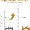 Over The Door Hooks, Metal Door Hooks for Hanging,Door Purse Organizer for Door Coat Hanger, Back of Shower for Hanging Towel Rack Clothes, Hat, Bathroom Bathroom Dorm Bedroom Closet (White-2Packs)