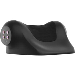 Ringco Neck Massager with Heat, Red Light & Vibration Adjustable, Heated Neck Stretcher with 3 Modes, Rechargeable Cervical Traction Device for Pain Relief & Muscle Relaxation, Christmas Gift (Black)