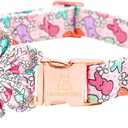 Lionheart glory Easter Day Dog Collar with Flower Dog Collar for X-Small Dogs, Rabbits Colorful Dogs Collars Flowers Spring Collars Puppy Flowers