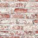 Sevalo Red Brick Wallpaper Peel and Stick Contact Paper for Walls 3D Faux Brick Contact Paper Self-Adhesive Removable Wallpaper for Bedroom Kitchen Backsplash Dorm Room Fireplace Accent 17.3inW 197inL