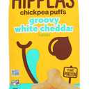 Hippeas Chickpea Puffs, Groovy White Cheddar, 4 Ounce (Pack of 1), 4g Protein, 3g Fiber, Vegan, Gluten-Free, Crunchy, Plant Protein Snacks 6 Pack